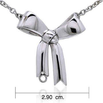Large Tied Ribbon Necklace TNC337 - Jewelry